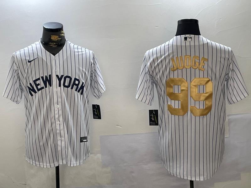 Men's New York Yankees Aaron Judge #99 White Jersey